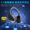 Siberia K02BS Bluetooth wireless gaming headset headset 2.4G four-mode computer mobile gaming e-sports headset 163 hours long battery life no sense of delay CS listening position identification K02S PRO black and blue 2.4G wireless four-mode support driver