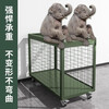 Military green mobile cage combat readiness material turnover vehicle wheeled mobile pallet thickened field picture box rotational molding box with handle 1500 deep mesh cage