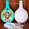 Y horse spoon gourd facial mask hand-painted diy intangible cultural heritage handmade Peking opera with texture white embryo national trend cultural and creative teaching materials large horse spoon + paint (set)
