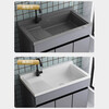 Kaifu honeycomb space aluminum floor-standing integrated cabinet balcony laundry basin quartz stone integrated basin washing machine cabinet can be customized with a price difference of 10 yuan (single shot will not be shipped). The right basin is shipped by default (if you need a left basin, please contact customer service)