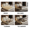 Huangbaoni Leather Bed Modern and Simple 1.8m Master Bedroom Large Bed Cream Style Multi-Function Storage with Small Apartment Bed + Nine-Star Sleeping Sense Graphene Silent Mattress 2*2.2m Air Pressure + Three Pumping Structure