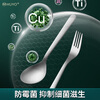HUYO pure titanium spoon household food-grade eating spoon thickened one-piece dinner spoon and fork set high-end tableware soup spoon Healthy pure titanium-thickened dinner fork