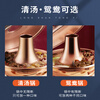 Longshun Copper Art Copper hot pot thickened copper electric carbon dual-purpose old Beijing copper hot pot mutton shabu-shabu waterproof plug-in copper hot pot 4-6 people clear soup pot thickened waterproof 32cm