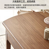 Faner solid wood round table dining table North American black walnut retractable folding dining table Nordic style log dining table deliberate round table 1.35m North American black walnut