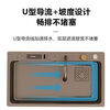 Ye Yuqiang gray kitchen sink Raindance large single-slot material sink with knife holder 68*45 top version
