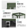 Military green mobile cage combat readiness material turnover vehicle wheeled mobile pallet thickened field picture box rotational molding box with handle 1500 deep mesh cage