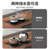Seven Lucky Stars Tea Table Living Room Home Small Tea Table Kung Fu Office Kettle Tea Set Set for Making Tea All-in-one Simple Small Coffee Table A8 Style - Gray with Glass Teapot Length 120* Width 60* Height 55