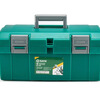 Shida Plastic Multifunctional Aluminum Alloy Tool Box Single and Double Layer Portable Home Maintenance and Installation Storage Box 95161/ Plastic Tool Box 15 Inch