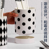 Tang Zong Chopsticks Hepburn style ceramic chopstick barrel (polka dot) high-looking drainable with base chopstick cage chopstick holder C5346