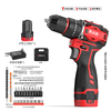Chigo Brushless Hand Drill Lithium Battery Impact Drill Household Electric Drill Small Steel Cannon Rechargeable Multi-Function Electric Pistol Drill 120N Impact Small Steel Cannon 2.0Ah One Power + Gift