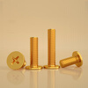 Bingneng carbon steel copper-plated gold CM thin head screw cross flat head screw large flat head screw M2M2.5M3M4M6 2*6* head 5 (100 pieces)