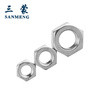 Sanmon 304 stainless steel hexagonal nut DIN934 M8 (10 pieces/bag)