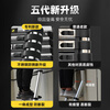 BAFEN telescopic ladder multi-functional herringbone ladder foldable engineering thickening can be lifted and ascending portable stainless steel household straight ladder herringbone ladder 5.1m stainless steel *1
