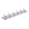 Home multifunctional storage sticky hooks transparent coat hooks behind the door bathroom row hooks long no punching 6 hooks 6 hooks no punching sticky hooks strong and reliable