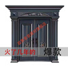 Meikejie villa door rural double door zinc alloy self-built house entrance door four-open double door luxury imitation copper door style one