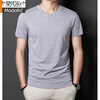 Modal high-end ice silk short-sleeved T-shirt for men in summer thin solid color cool half-sleeved T-shirt sweat-wicking quick-drying cool top light gray 4XL (suitable for 185-210 pounds)
