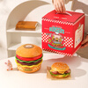 Kawashimaya (KAWASIMAYA) hamburger tableware set plate and dish set birthday gift for girls gift box LuLu pig burger food set for one person