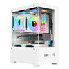 Jiuweihu sea view room column-free MINI computer case desktop double-sided glass side see-through/support MATX motherboard/120 water cooling T09 column-free MINI sea view room white + 5 white light fans