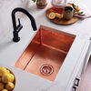 French retro kitchen large single sink embedded in island water bar sink pure copper gold undercounter basin wash basin S style stainless steel titanium 88*48*23cm