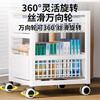 Xingao Shengtang school bag storage rack with wheels movable desk trolley book placement rack artifact book pearl white extra large + wheels three layers