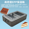 Stall epp insulated box commercial multi-layer transparent cover foam box dessert refrigerated food preservation box powder 28L bare box + 4 water-filled ice plates with transparent transparent cover insulated box
