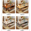 Hui Xun went to the living room to transform the large long desk into a simple study table, a solid wood large table, a dining table, a desk, an integrated workbench, a reading table, FAS grade rubber wood, no veneer, walnut color #desk, 140cm*80cm*75cm, desktop thickness 6.5cm