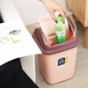 Household trash can toilet bathroom living room simple commercial covered bedroom kitchen covered dormitory shake lid paper basket khaki small size