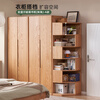 Original solid wood corner cabinet combination storage rack modern minimalist display cabinet oak bookcase bookshelf B6171 corner A style bookshelf 400*400*1800mm oak-log color