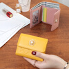 Sephoron New Year Short Folding Wallet for Women 2026 New Fashion Soft Cowhide Small Wallet Pocket Coin Purse Yellow No Specifications