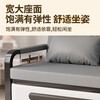 Kui Zhu Ran Yun Folding Sofa Bed All-in-One Small Apartment Retractable Bed Balcony Multi-Function Bed Cat Scratch Leather Living Room Folding Bed Space Gray + Black Frame 0.82m Storage Type 7cm Sponge