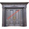 Meikejie villa entrance door, rural double-door zinc alloy imitation copper door, rural self-built house anti-theft entrance door, style 1, custom-made entrance door, customized to size