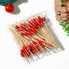 Dolly disposable fruit picks creative art bamboo picks candied haws skewers cocktail burger decorative picks KTV toothpicks 13cm-flamingo picks 100 pieces