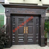 Meikejie villa door rural double door zinc alloy self-built house entrance door four-open double door luxury imitation copper door style one