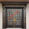 Meikejie villa entrance door, rural double-door zinc alloy imitation copper door, rural self-built house anti-theft entrance door, style 1, custom-made entrance door, customized to size