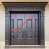 Meikejie villa entrance door, rural double-door zinc alloy imitation copper door, rural self-built house anti-theft entrance door, style 1, custom-made entrance door, customized to size
