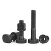 JINGGONG Grade 10.9 High Strength Blackened T-type Pressure Plate Screw Nut Flange Nut Set T-type Bolt Flange Female Assemblage M18*250 Half Thread (1 Set) Grade 10.9
