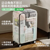 Luqi side-opening suitcase, boarding suitcase, suitable for boarding aircraft, thickened, high-looking women's trolley suitcase, password leather suitcase, titanium gray, integrated aluminum frame - can seat 20 inches, airline carry-on suitcase, free of check-in