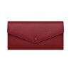Kangaroo Wallet Women's Genuine Leather Long Style Simple 2024 New Soft Cowhide Clutch Exquisite Wallet Business Wallet Wine Burgundy (First Layer Cowhide) Anti-Theft Brush