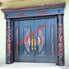 Meikejie villa door rural double door zinc alloy self-built house entrance door four-open double door luxury imitation copper door style one