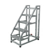 Stair step ladder, thickened mobile platform ladder, climbing ladder, engineering ladder, warehouse ladder, outdoor mobile three- or four-step ladder, customized size, contact customer service