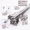 304 stainless steel cable tie self-locking metal cable tie room outdoor marine binding belt strong cable tie tensioner 4.6*200mm/10 pieces