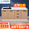 FANCYCHIC simple cabinet marble countertop cabinet slate kitchen cabinet stove cabinet rental home integrated kitchen cabinet customization 100cm flat-double door one size