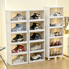 GOTO shoe box storage box installation-free all-in-one storage artifact transparent multi-layer plastic dust-proof simple acrylic storage box multi-functional folding storage shoe box 1 layer no wheels high transparent door panel
