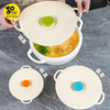 Home KATEI STORY Japanese silicone fresh-keeping cover food-grade microwave heating cover high temperature resistant dish sealing cover oil-proof splash cover three-piece set small + medium + large