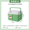 Leo Bay Outdoor Portable Insulated Box Ice Box Ice Refrigerator Car Camping Insulated Bag Fishing Frozen Food Fresh Box Matcha Green 8L + Ice Box*1