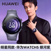 Huawei (HUAWEI) high-end new products Huawei watch WATCH5 smart sports watch AI fingertip blood oxygen health monitoring independent call blood pressure blood sugar assessment Valentine's Day birthday gift male god high-definition 46mm Sky Black + customized black titanium strap 2025 flagship fashion new style