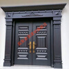 Meikejie villa entrance door, rural double-door zinc alloy imitation copper door, rural self-built house anti-theft entrance door, style 1, custom-made entrance door, customized to size
