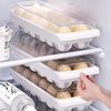Axco egg storage box side door storage and organization refrigerator special food-grade rolling device for rolling eggs artifact fresh-keeping rack holder cream yellow-1 pack can hold 12 eggs