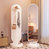Dexu rotating dressing mirror full-length floor mirror home bedroom coat rack mirror integrated fitting mirror vertical removable elegant black 36*168cm can 360 rotation + storage + hanging clothes
