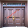 Meikejie villa entrance door, rural double-door zinc alloy imitation copper door, rural self-built house anti-theft entrance door, style 1, custom-made entrance door, customized to size